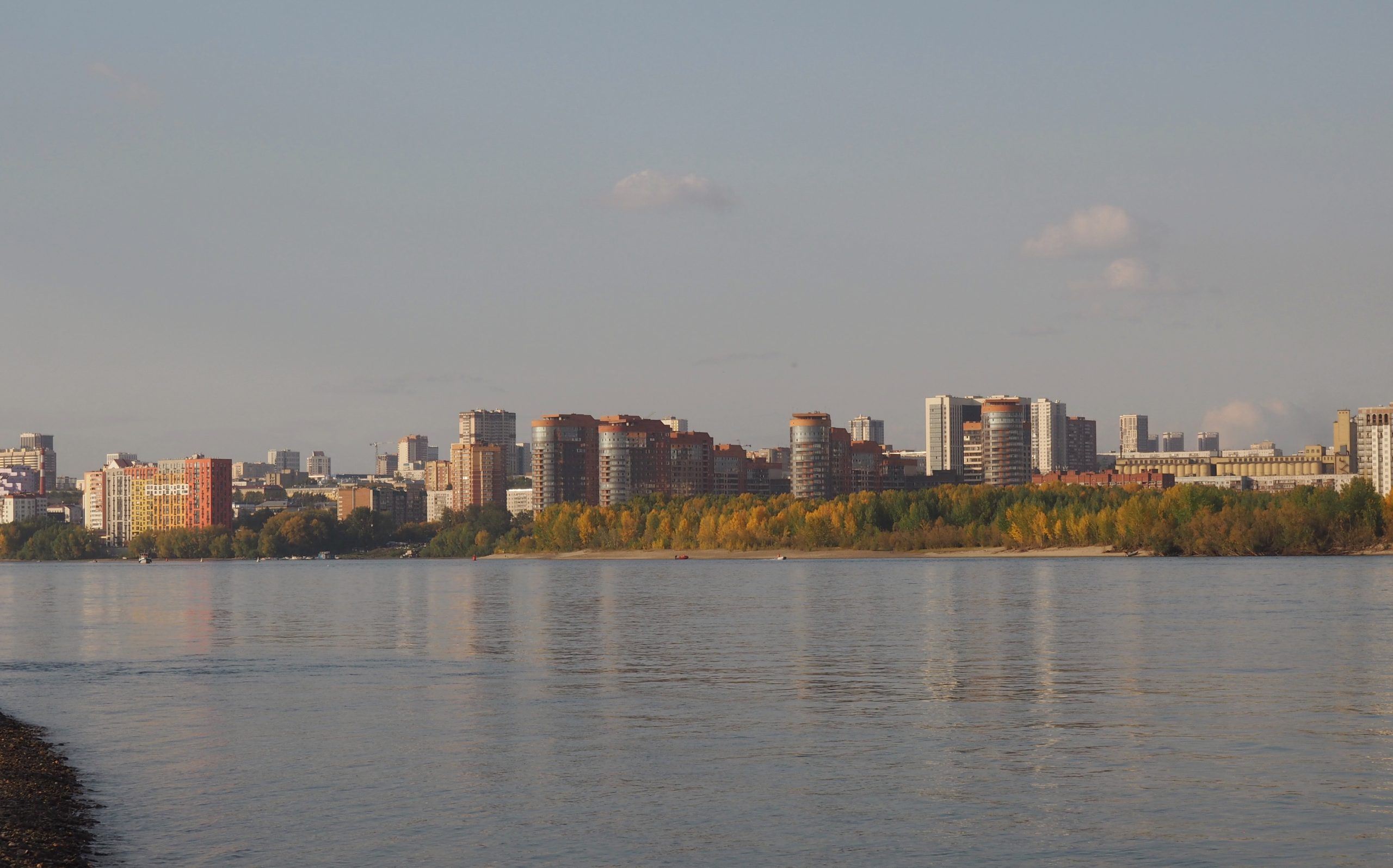 Река Обь с Бугринского пляжа (Новосибирск)